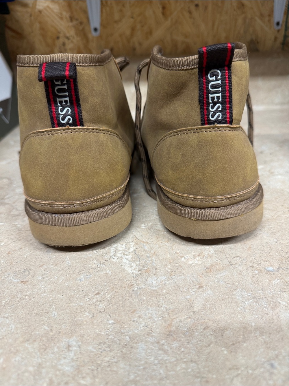 GUESS Brown/Tan Chukka Boots with Branded Heel Loop